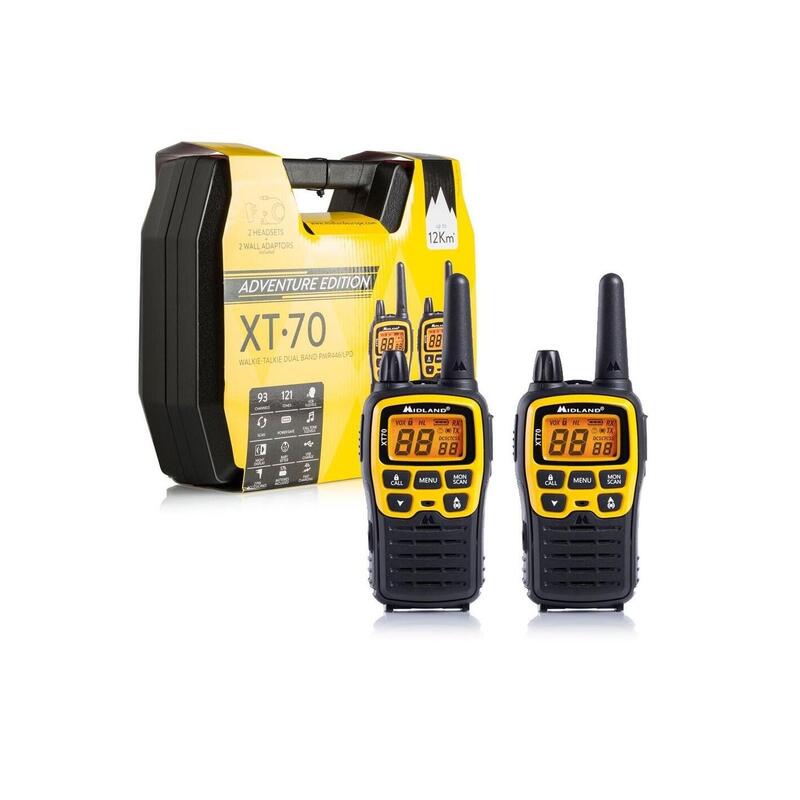 Walkie talkie MIDLAND XT70 ADVENTURE maleta completa 2 pmr446, 12km en campo