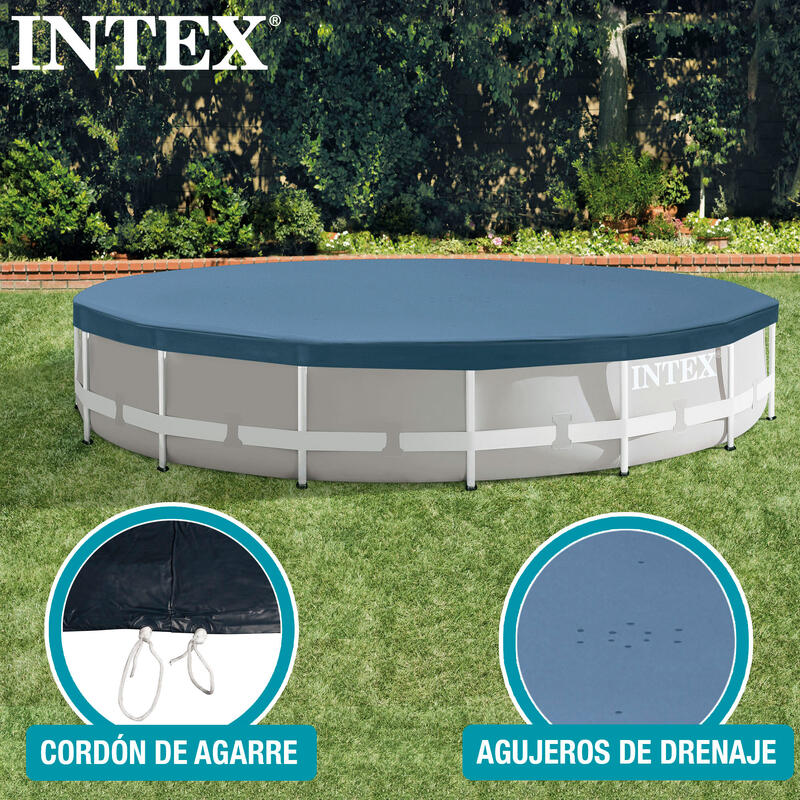 Cobertor para piscinas desmontables INTEX metal y prism frame 366 cm