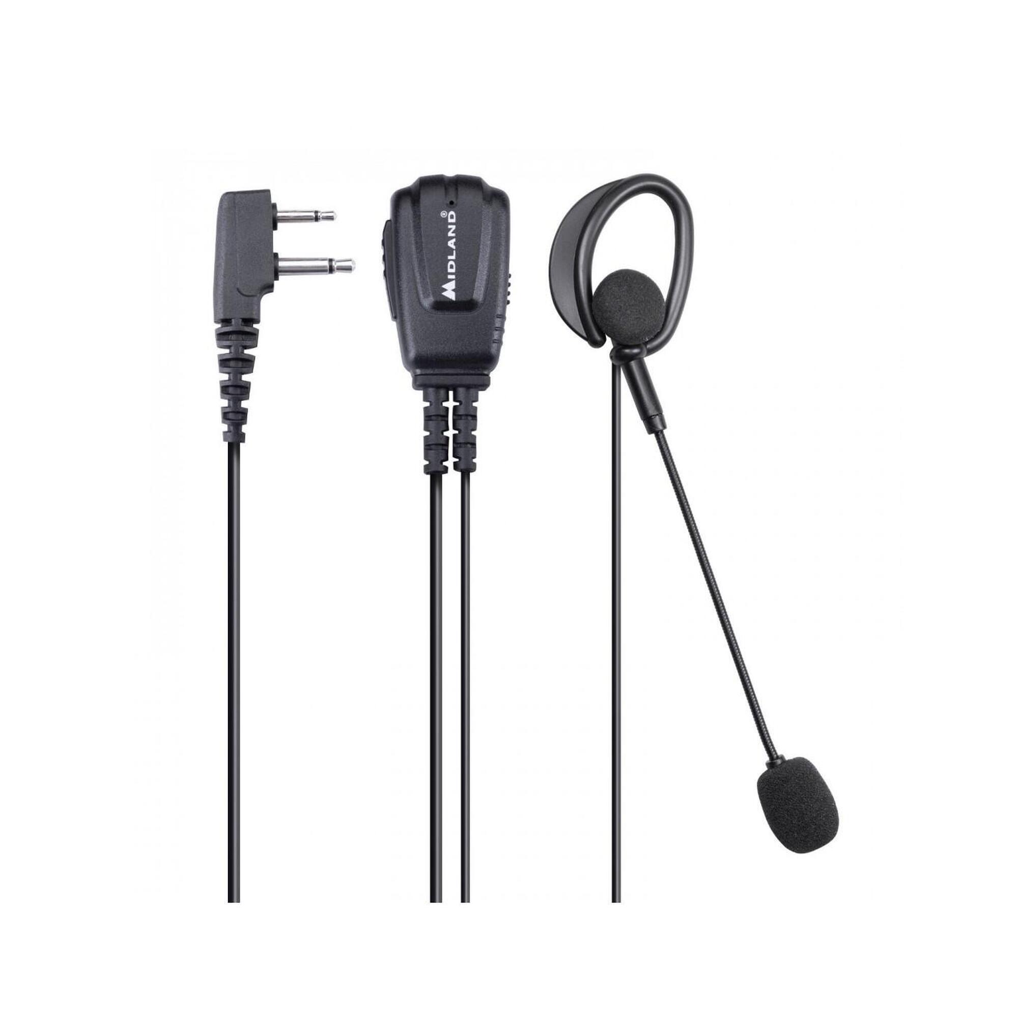 Midland - Micro-oreillette Midland Ma30-l Pro À Perche Réglable Et Vox/ptt - Casque Audio - Noir - Taille Unique - Decathlon