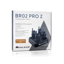 MIDLAND BR-02 PRO Z QUAD - OUTLET - pack compuesto por 4 walkie talkies con  cargador múltiple y accesorios