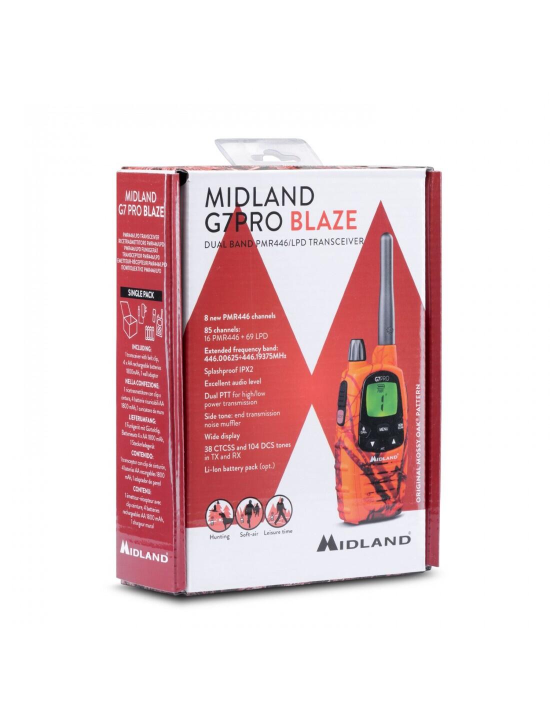 Talkie-walkie Midland G7 PRO Blaze, utilisation libre et résistant 4/7