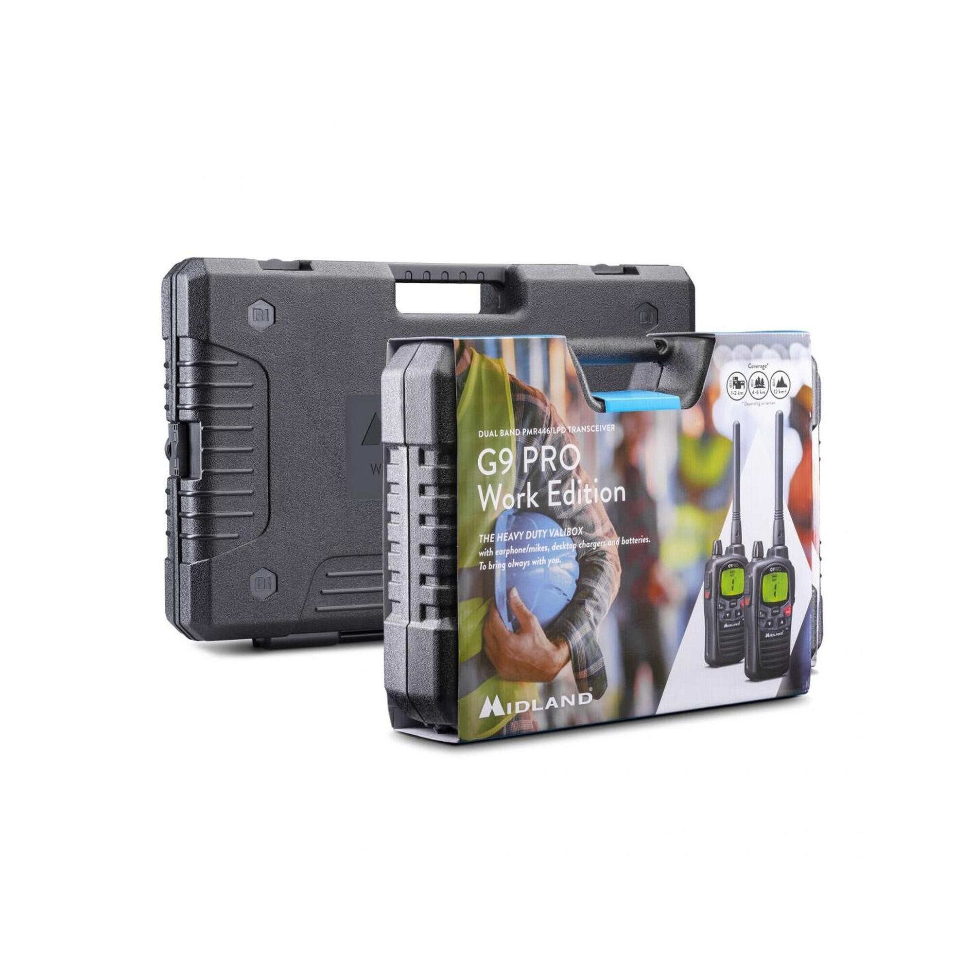 Midland - G9 Pro Work Edition Pack De 4 Talkies Walkies Midland G9pro Et Micro Oreillettes - Talkie-walkie - Noir|rouge - Taille Unique - Decathlon