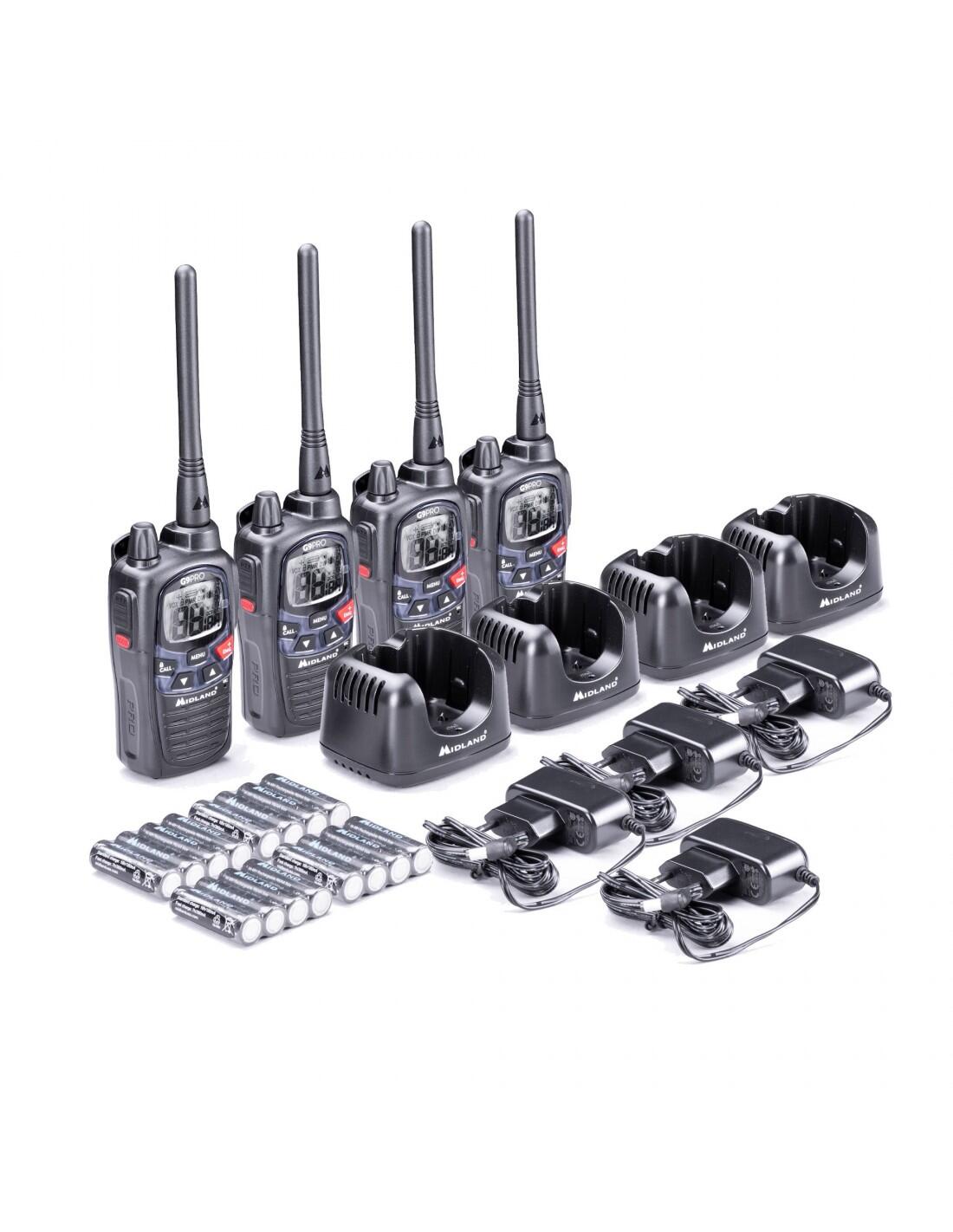 G9 PRO Work Edition Pack de 4 talkies walkies MIDLAND G9PRO et micro oreillettes 4/7