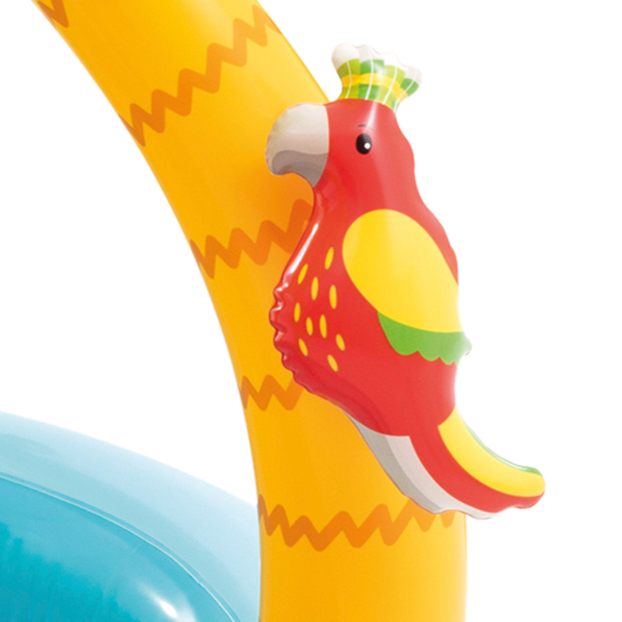 Piscina hinchable tropical c/suelo acolchado, toldo y animales hinchables INTEX 5/7
