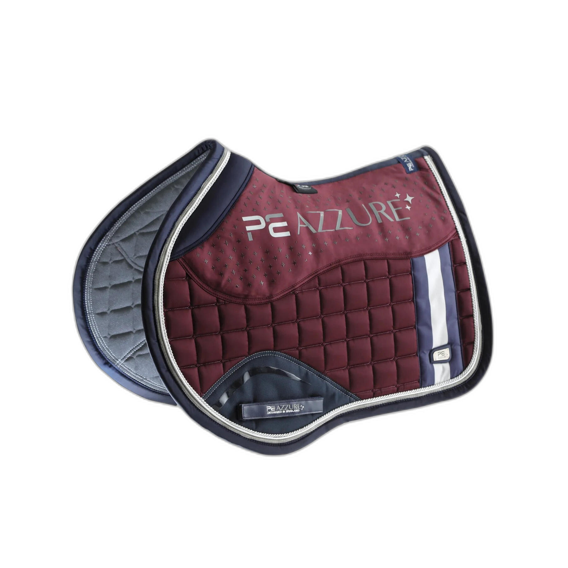 Non-slip satin saddle pad for horses Premier Equine Azzure