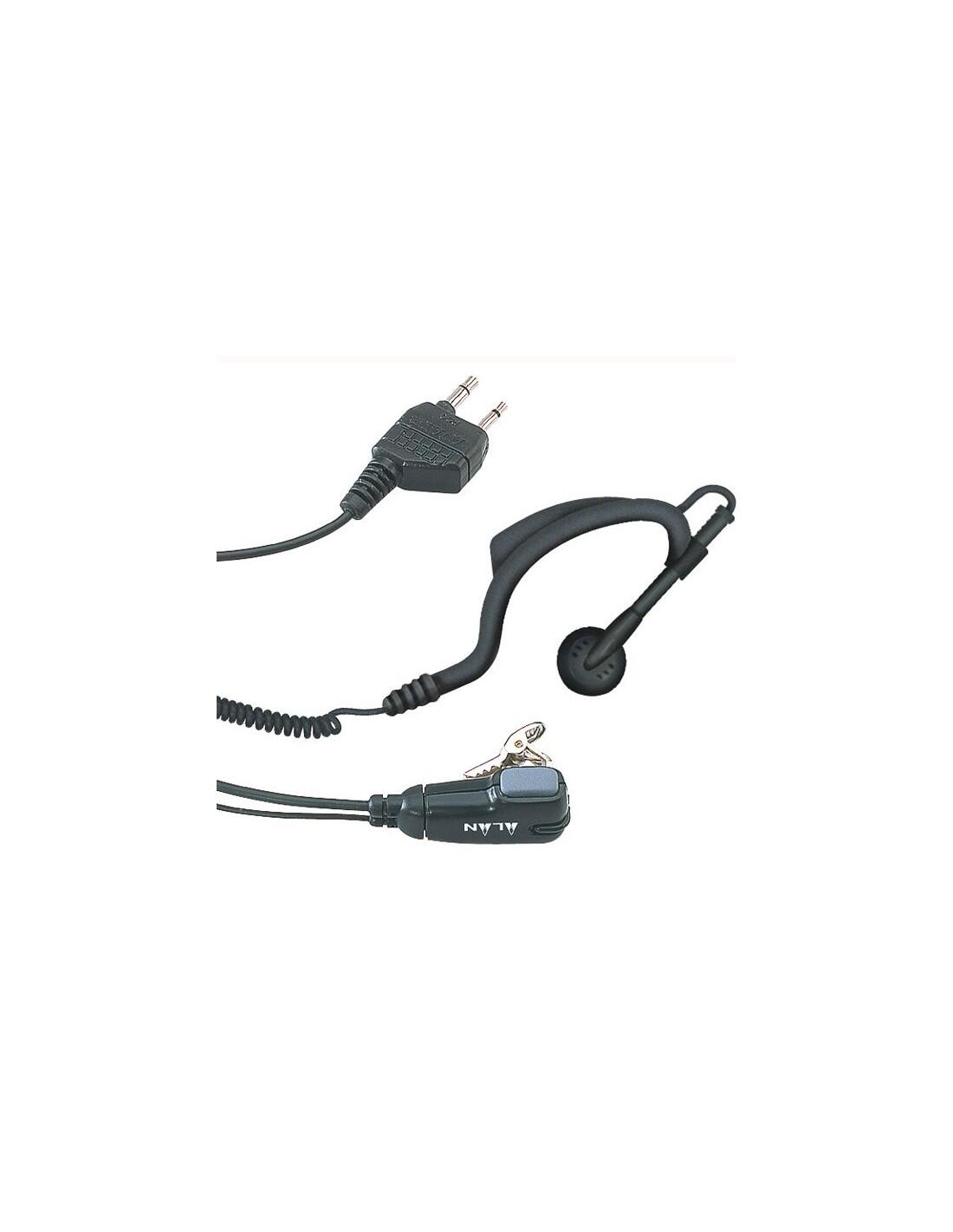 MIDLAND MA21-LI Auricolare con microfono e archetto over-ear, PTT, 2‑pin - Nero 2/3