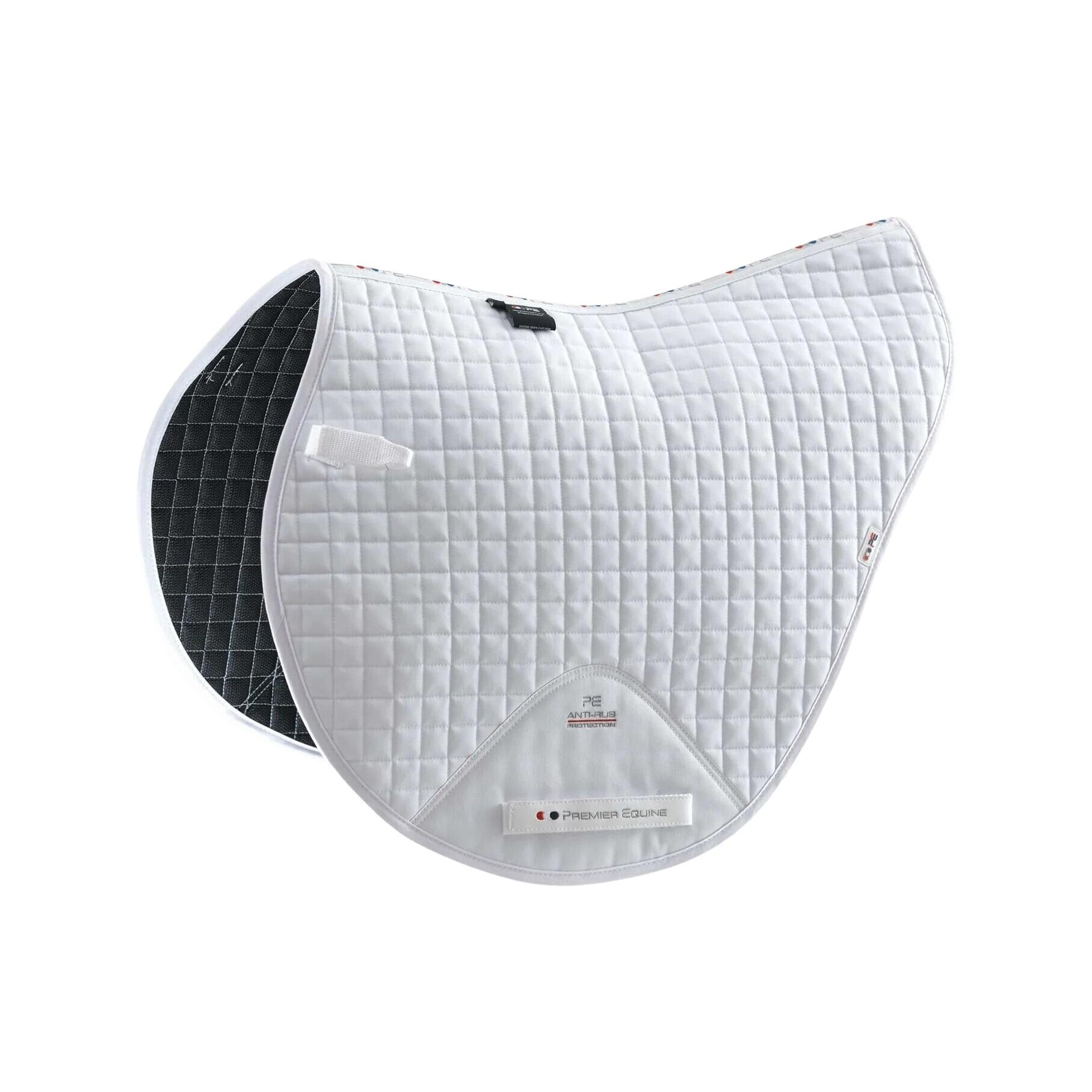 Premier Equine - Tapis De Selle Pour Cheval Coton Uni Premier Equine Close Contact X- Country - Tapis De Selle - Blanc - Fs - Decathlon