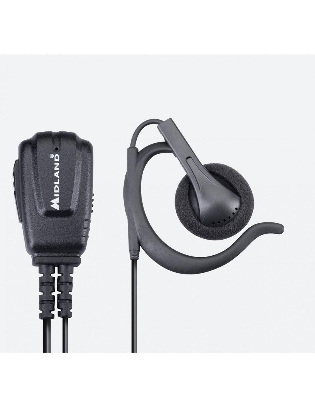 Auricular MIDLAND MA24-L PRO solapa con auricular lobular. VOX/PTT 2/3