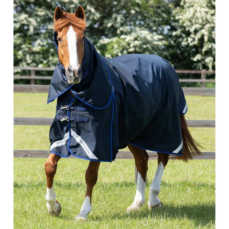 Couverture d'extérieur imperméable pour cheval avec couvre-cou Premier Equine Bu