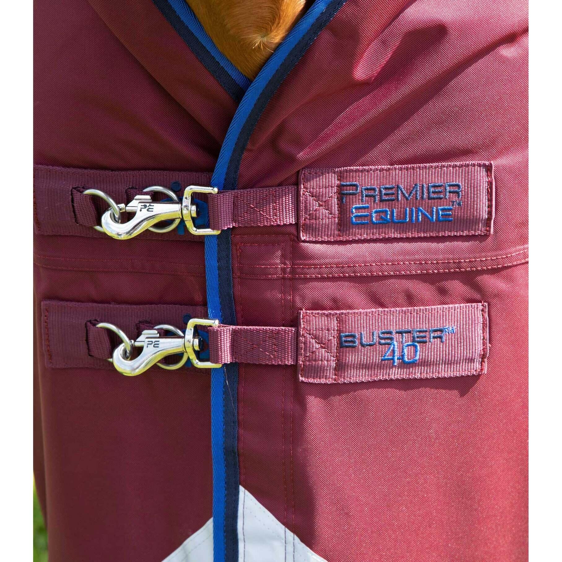 Waterdichte paardendeken met halsbedekking Premier Equine Buster 40g 3/5