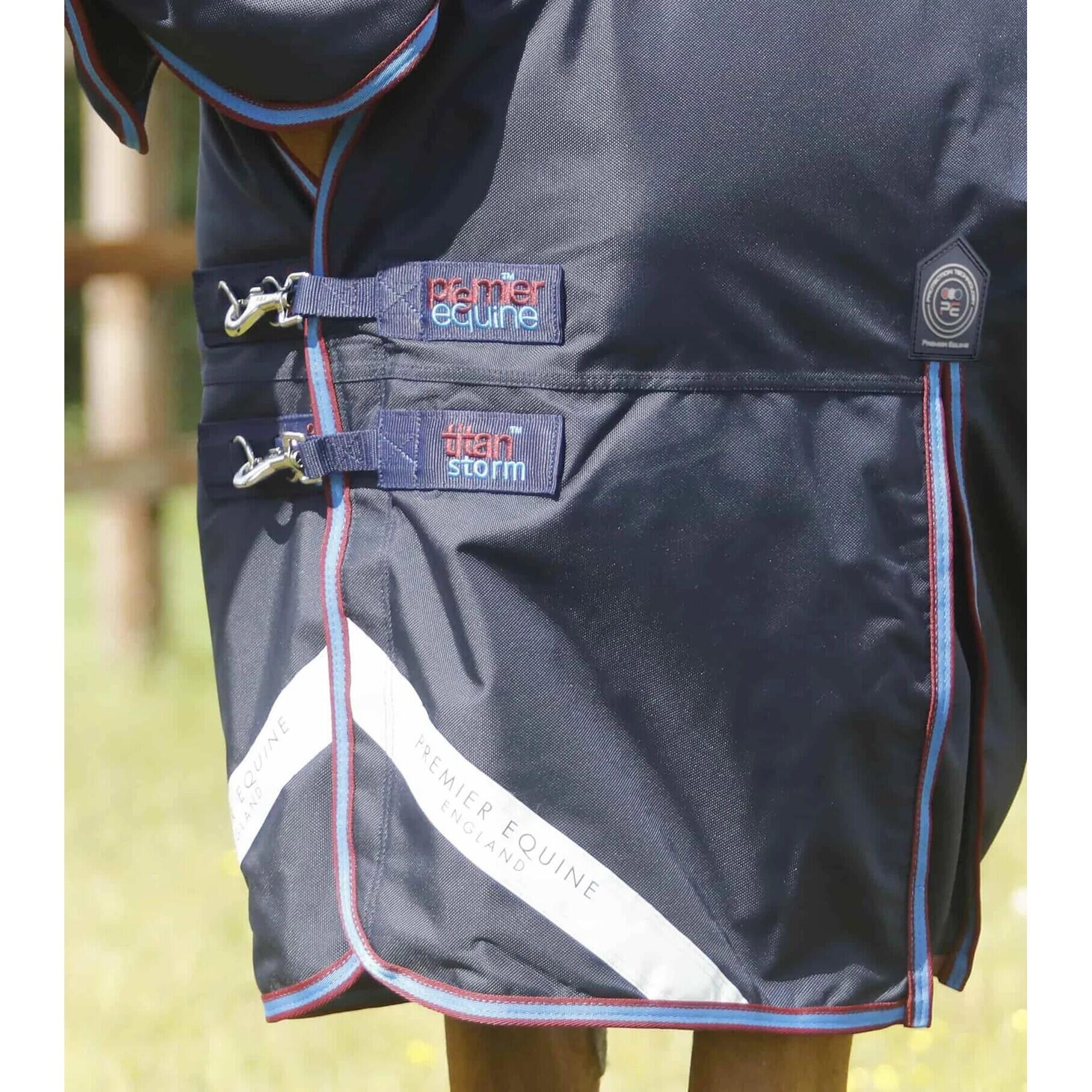 Couverture d'extérieur pour cheval avec couvre cou Premier Equine Titan Storm 20 3/6