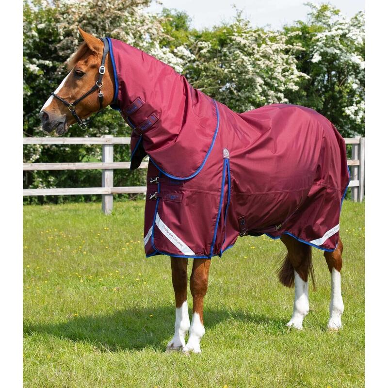 Manta impermeable para caballos con cubrecuello Premier Equine Buster 40g