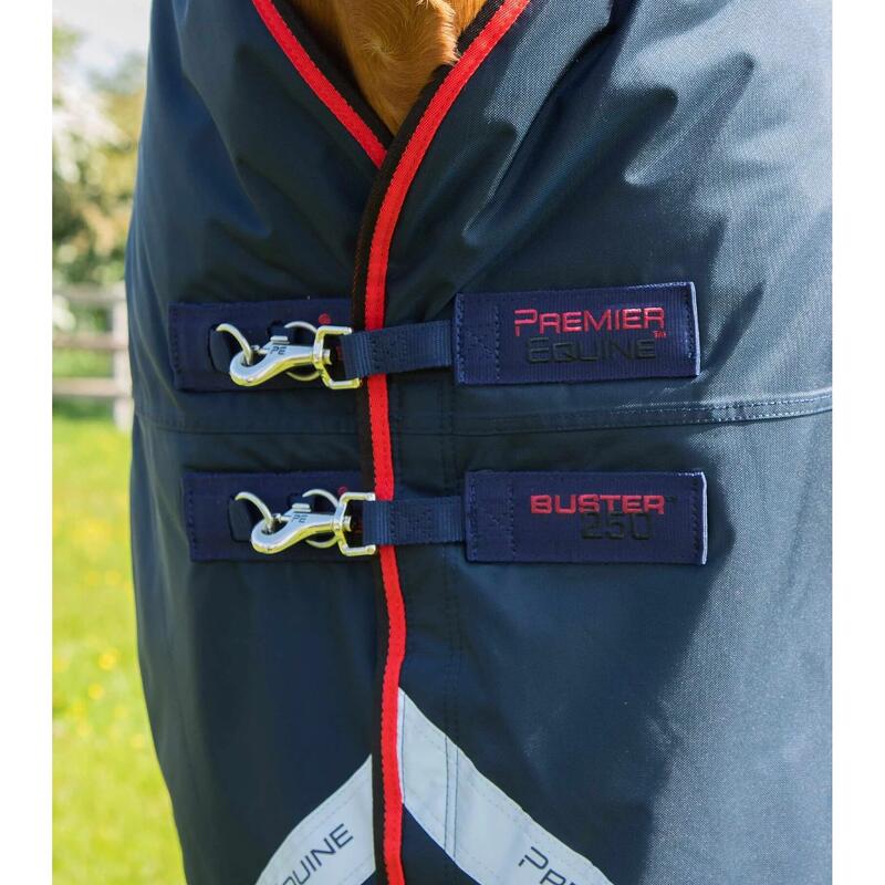 Couverture d'extérieur imperméable pour cheval avec couvre-cou Premier Equine Bu