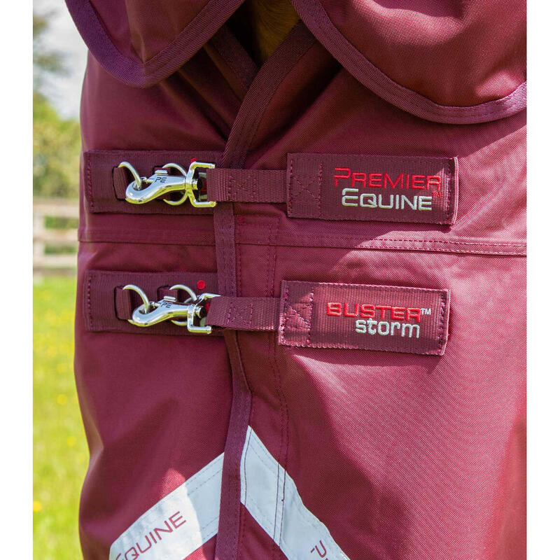 Manta impermeable para caballos con cubrecuello Premier Equine Buster Storm Clas