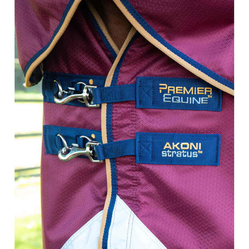 Outdoor-Decke für Pferde mit Halsabdeckung Premier Equine Akoni Stratus 0g