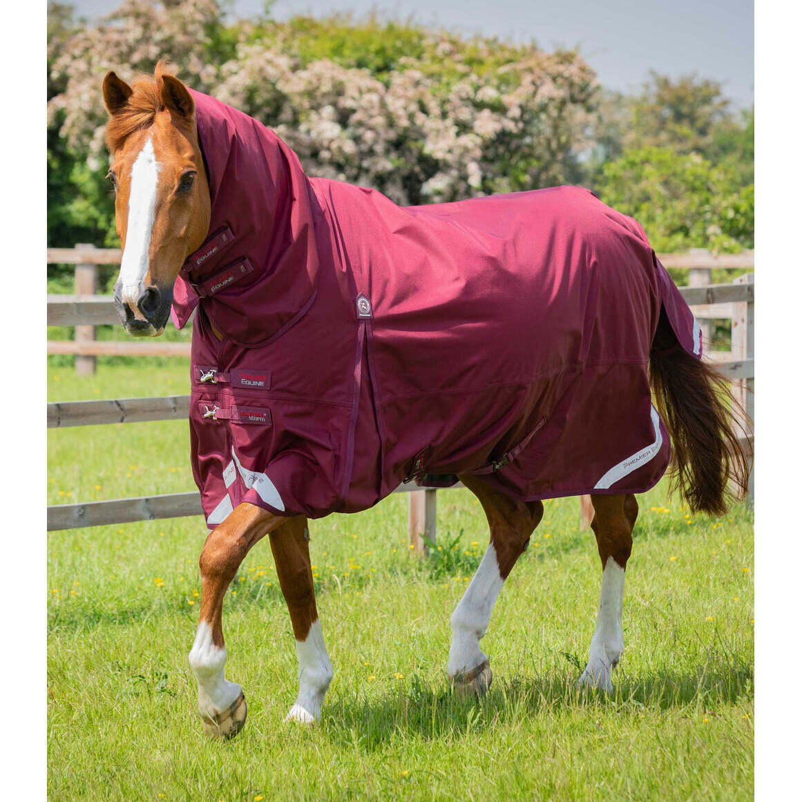 PREMIER EQUINE Wasserdichte Outdoor-Decke mit Halsteil Premier Equine Buster Storm Classic 90 g