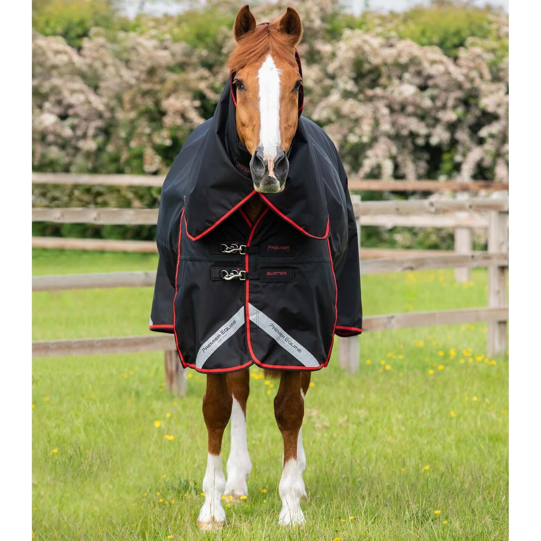 Wasserdichte Outdoor-Decke mit Halsteil Premier Equine Buster 250 g 2/5