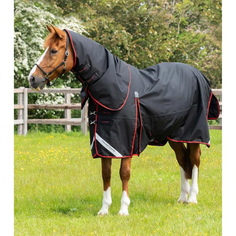 Couverture d'extérieur imperméable pour cheval avec couvre-cou Premier Equine Bu