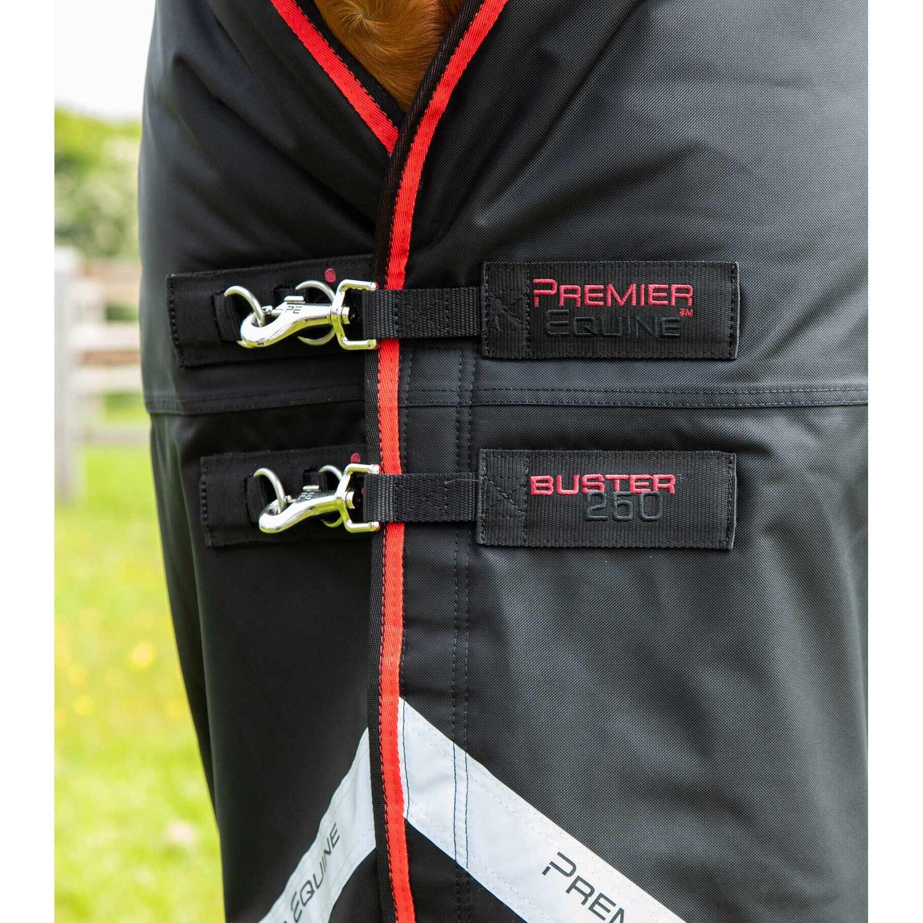 Wasserdichte Outdoor-Decke mit Halsteil Premier Equine Buster 250 g 4/5