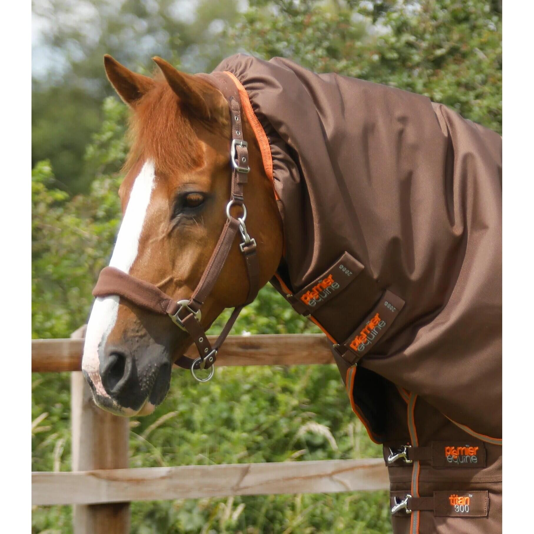 Couverture d'extérieur pour cheval avec couvre cou Premier Equine Titan 300 g 3/4