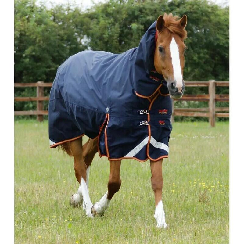 Outdoor-Decke für Pferde mit Nackenrolle Premier Equine Titan Storm 450 g