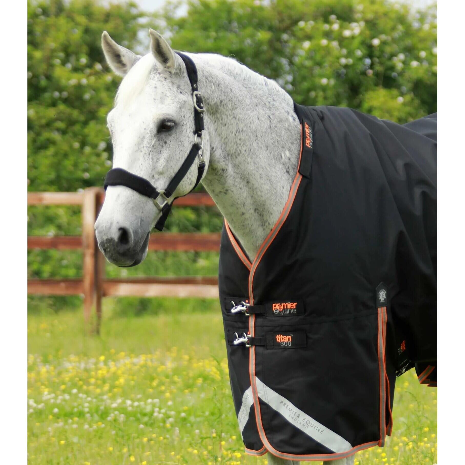 Couverture d'extérieur pour cheval avec couvre cou Premier Equine Titan 300 g 2/4
