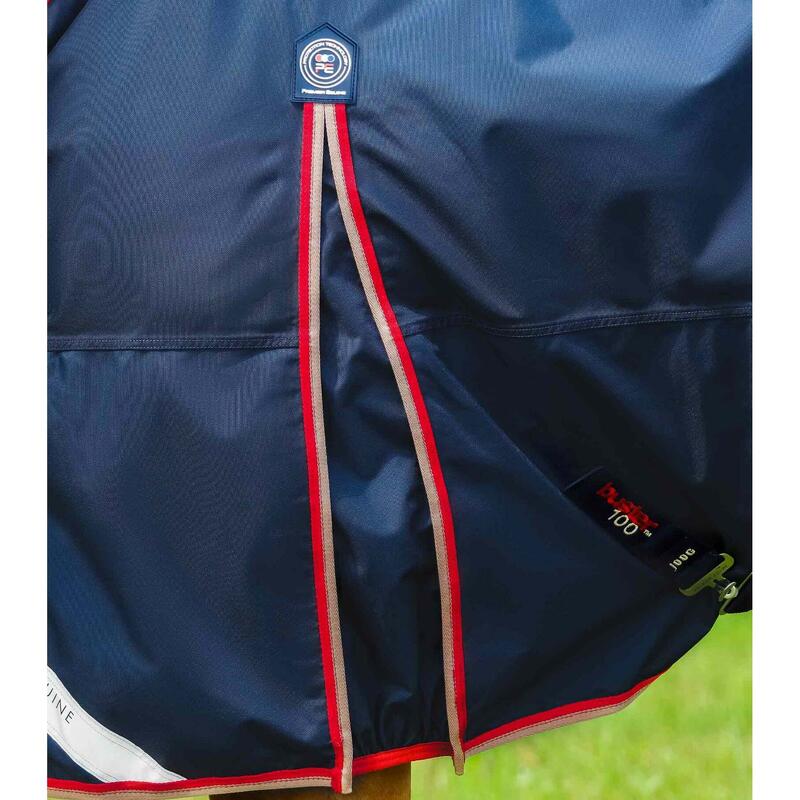 Manta impermeable para caballos con cubrecuello Premier Equine Buster 100 g