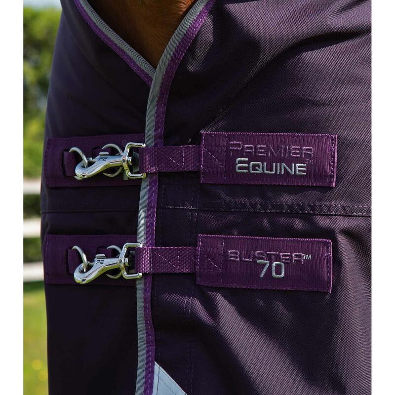 Coperta impermeabile per cavalli con copricollo Premier Equine Buster 70 g