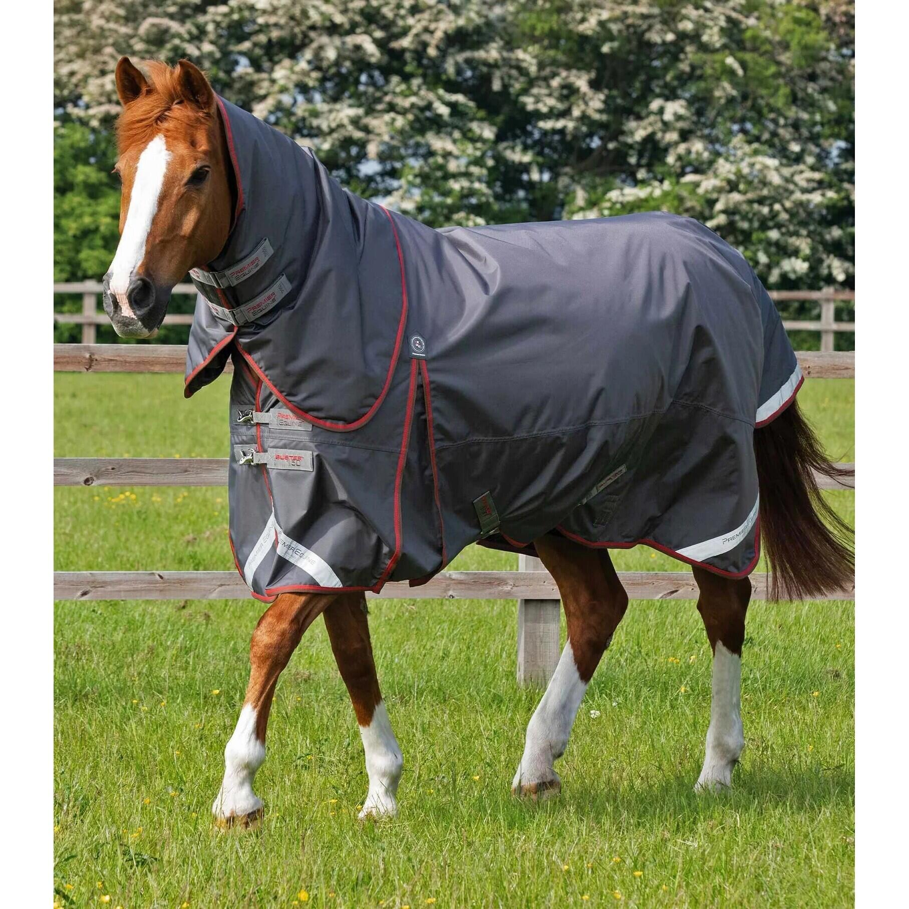 PREMIER EQUINE Wasserdichte Outdoor-Decke für Pferde mit Halsabdeckung Premier Equine Buster 15