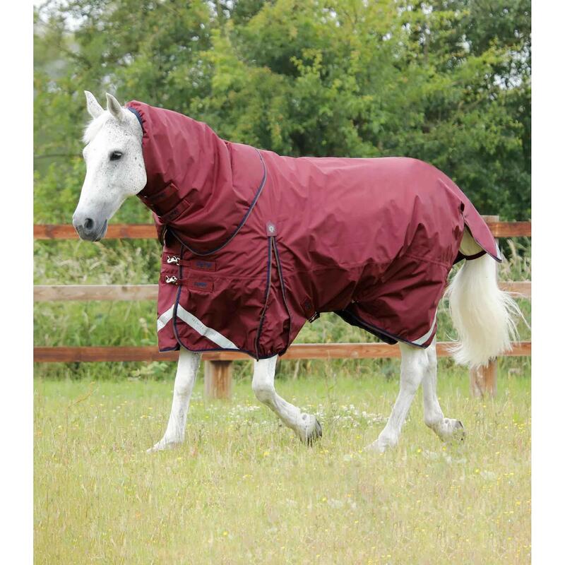 Couverture d'extérieur imperméable pour cheval avec couvre-cou Premier Equine Bu