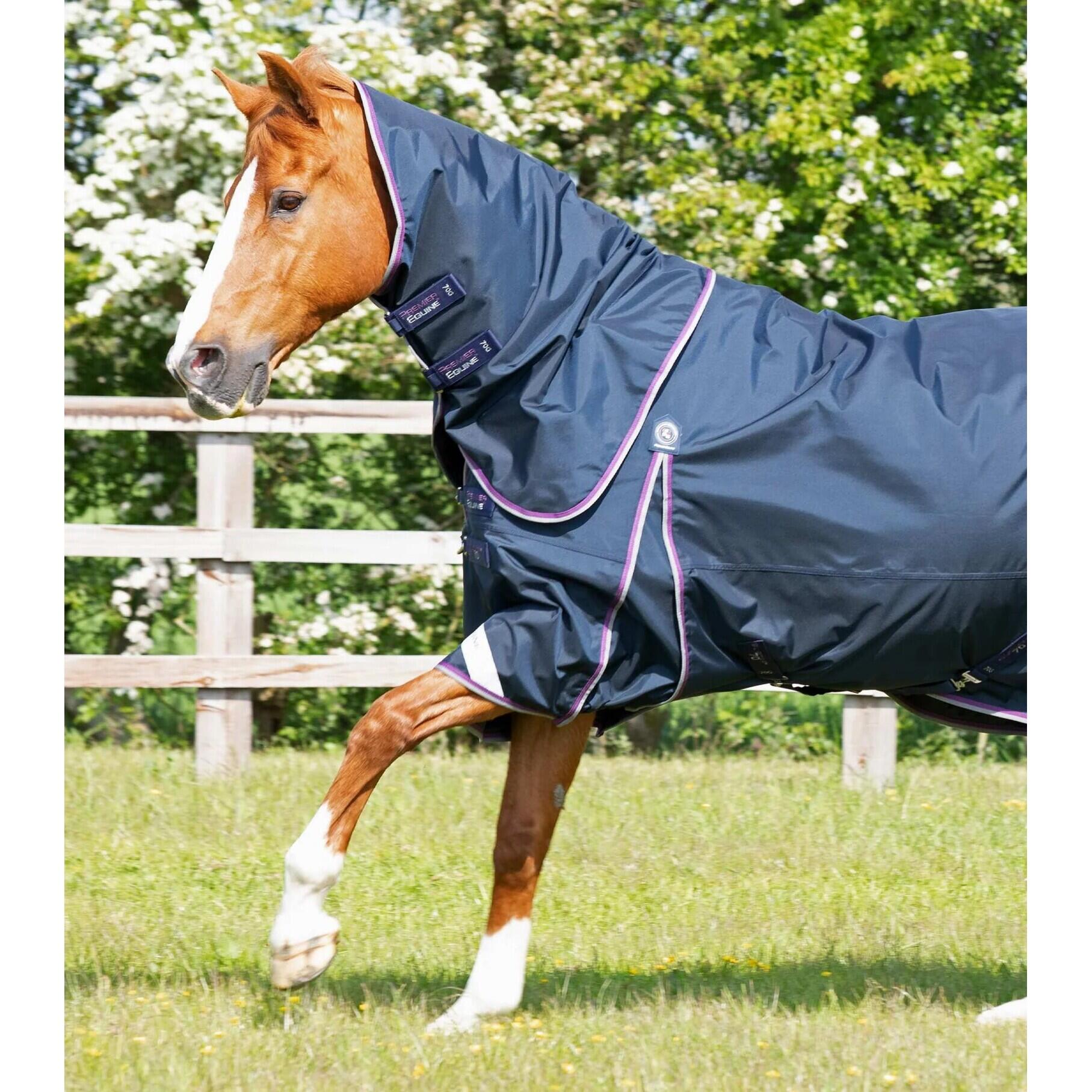 Couverture d'extérieur imperméable pour cheval avec couvre-cou Premier Equine Bu 3/5
