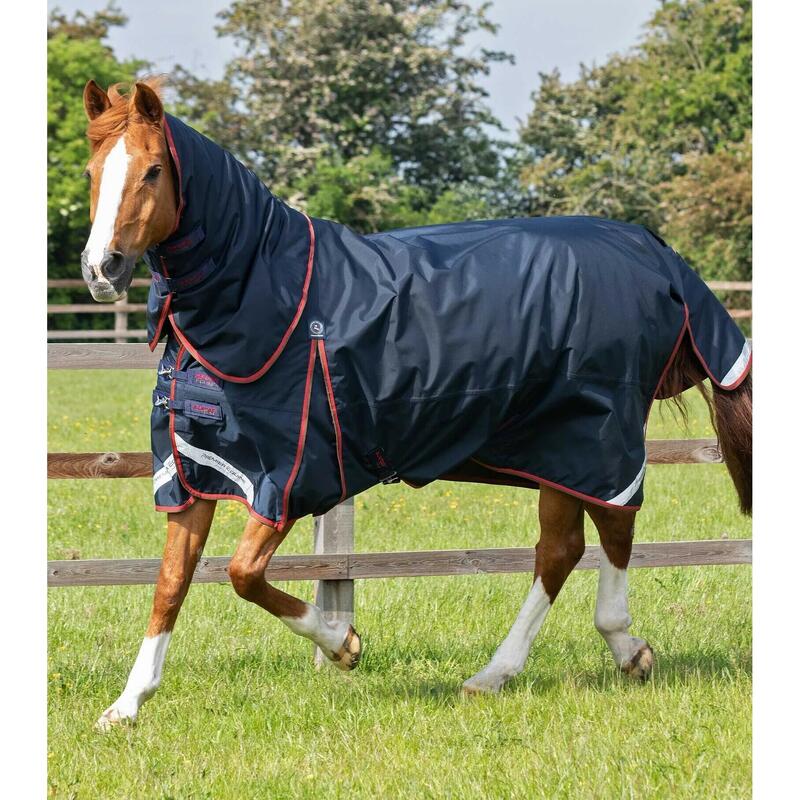 Waterdichte paardendeken met halsbedekking Premier Equine Buster 150 g