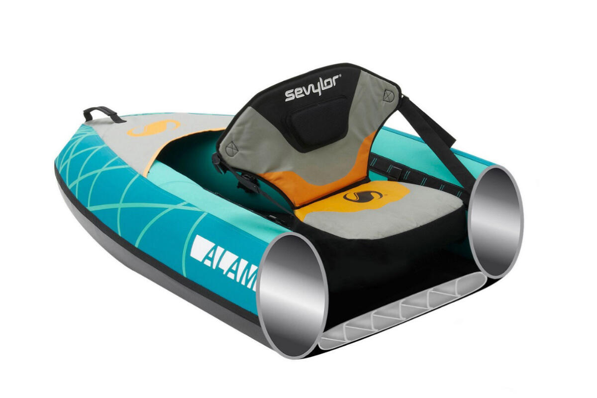 Alameda 3 Person Inflatable Kayak - Blue / Green 2/7