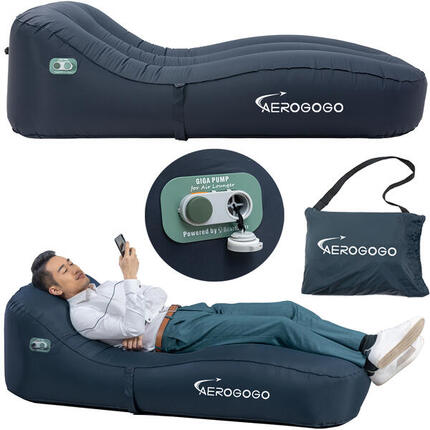 Materac dmuchany Leżak AEROGOGO, wbudowana pompka
