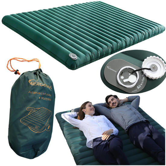 Materac dwuosobowy AEROGOGO z pompką automatyczną