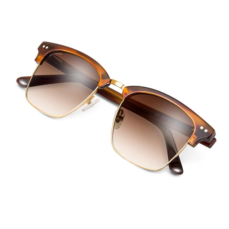 Lunettes de soleil fashion acier inox Surf Homme et Femme Broadway Marron