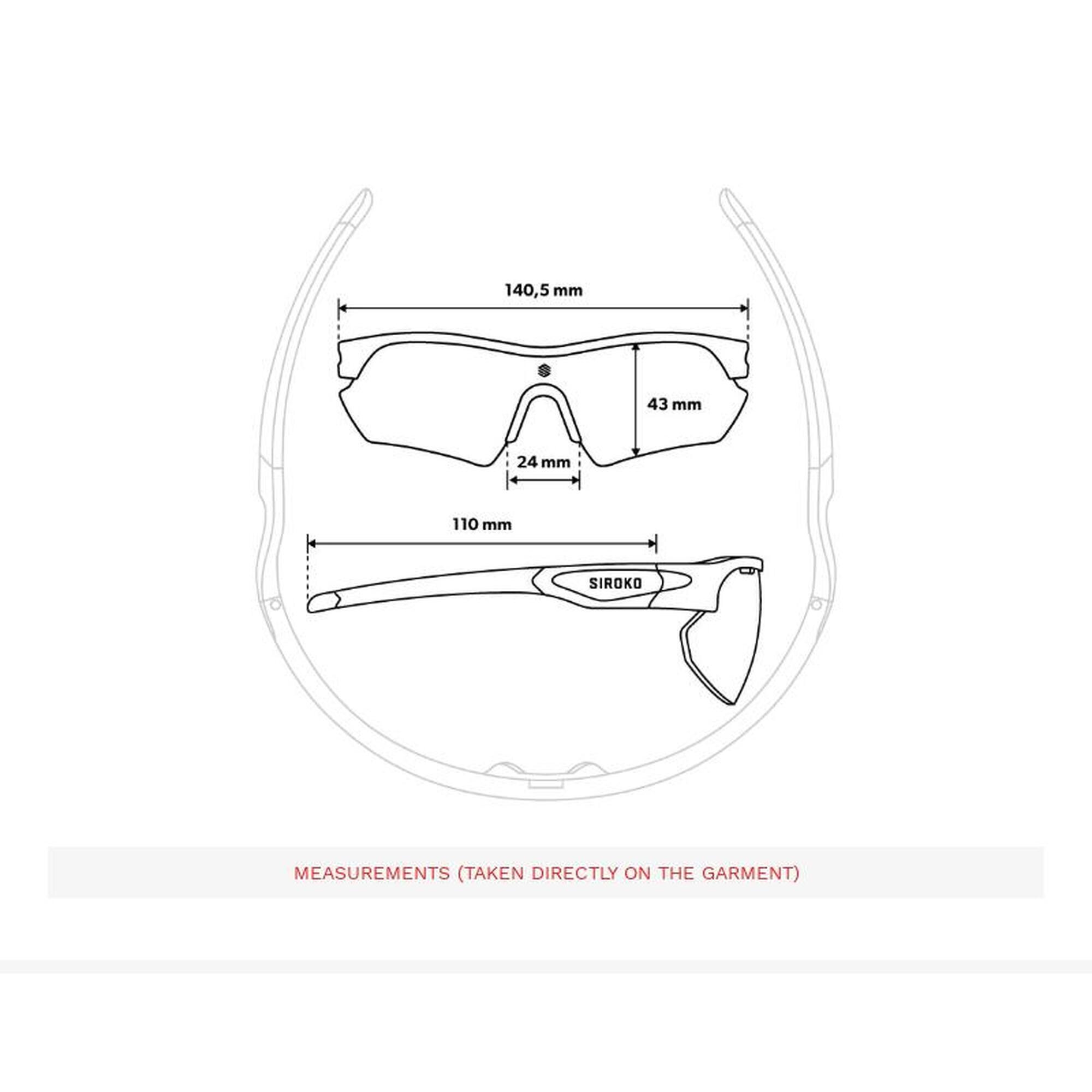 Dzieci Kolarstwo ęce okulary rowerowe K3xs Racer SIROKO Czarny