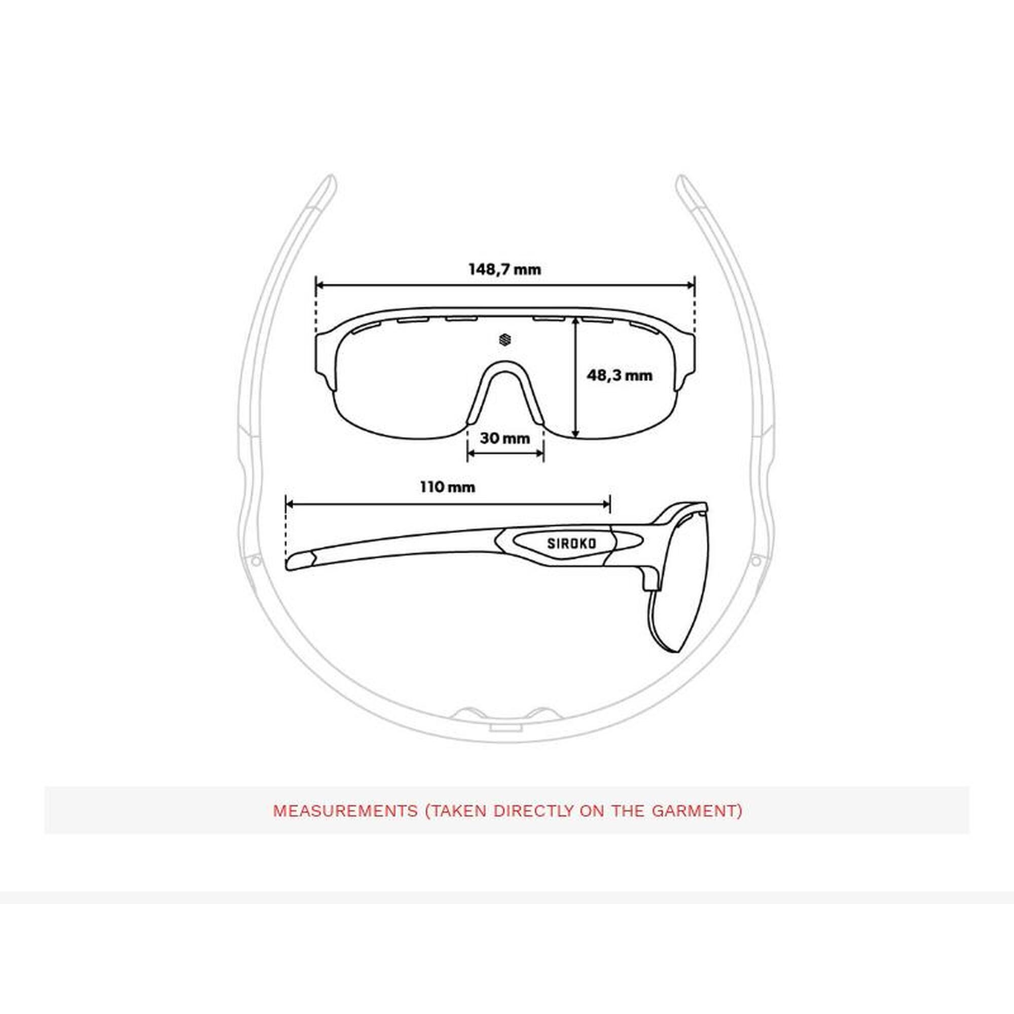 Gafas de sol ciclismo Hombre y Mujer K3 California SIROKO Negro