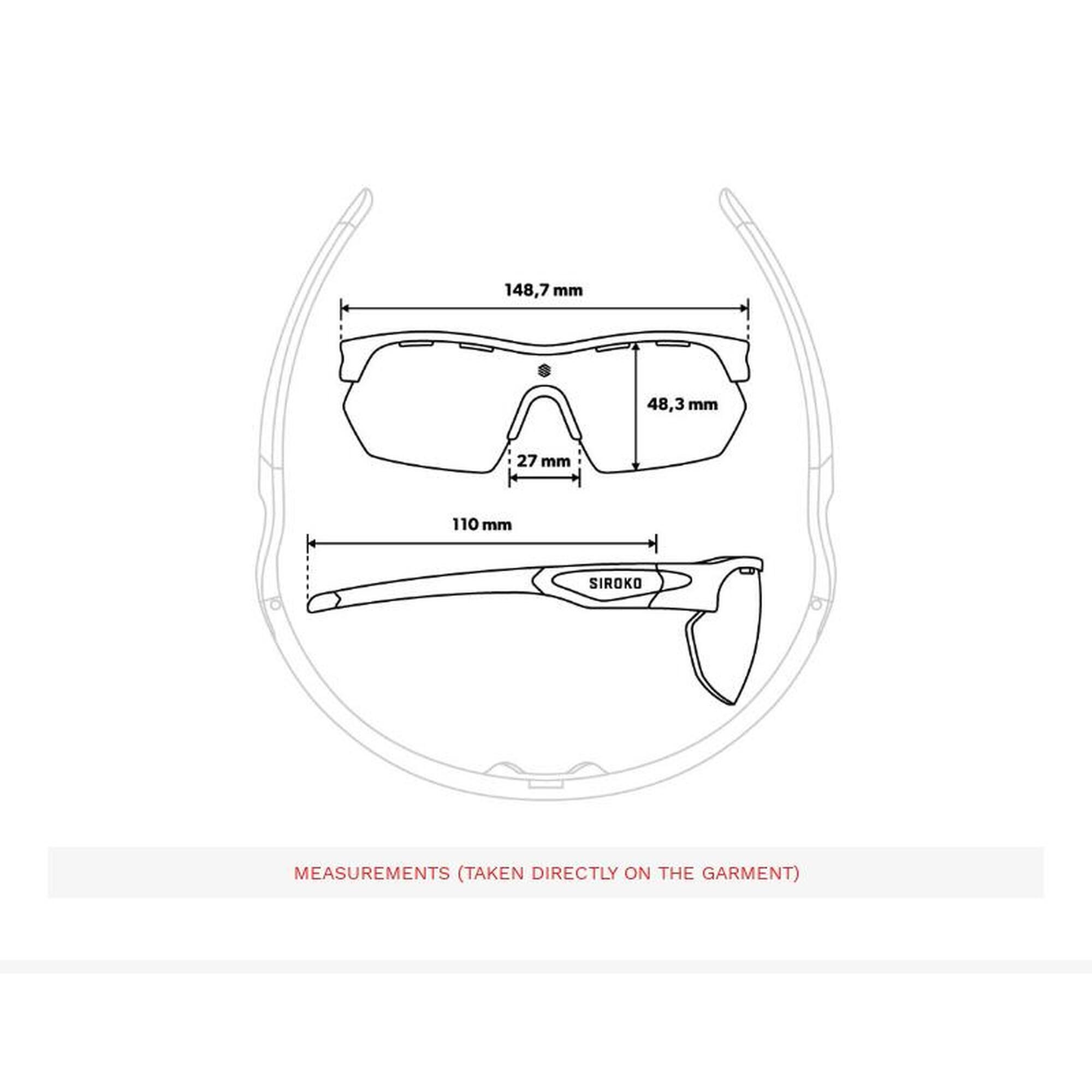 Gafas de sol ciclismo Hombre y Mujer K3s Portet SIROKO Blanco