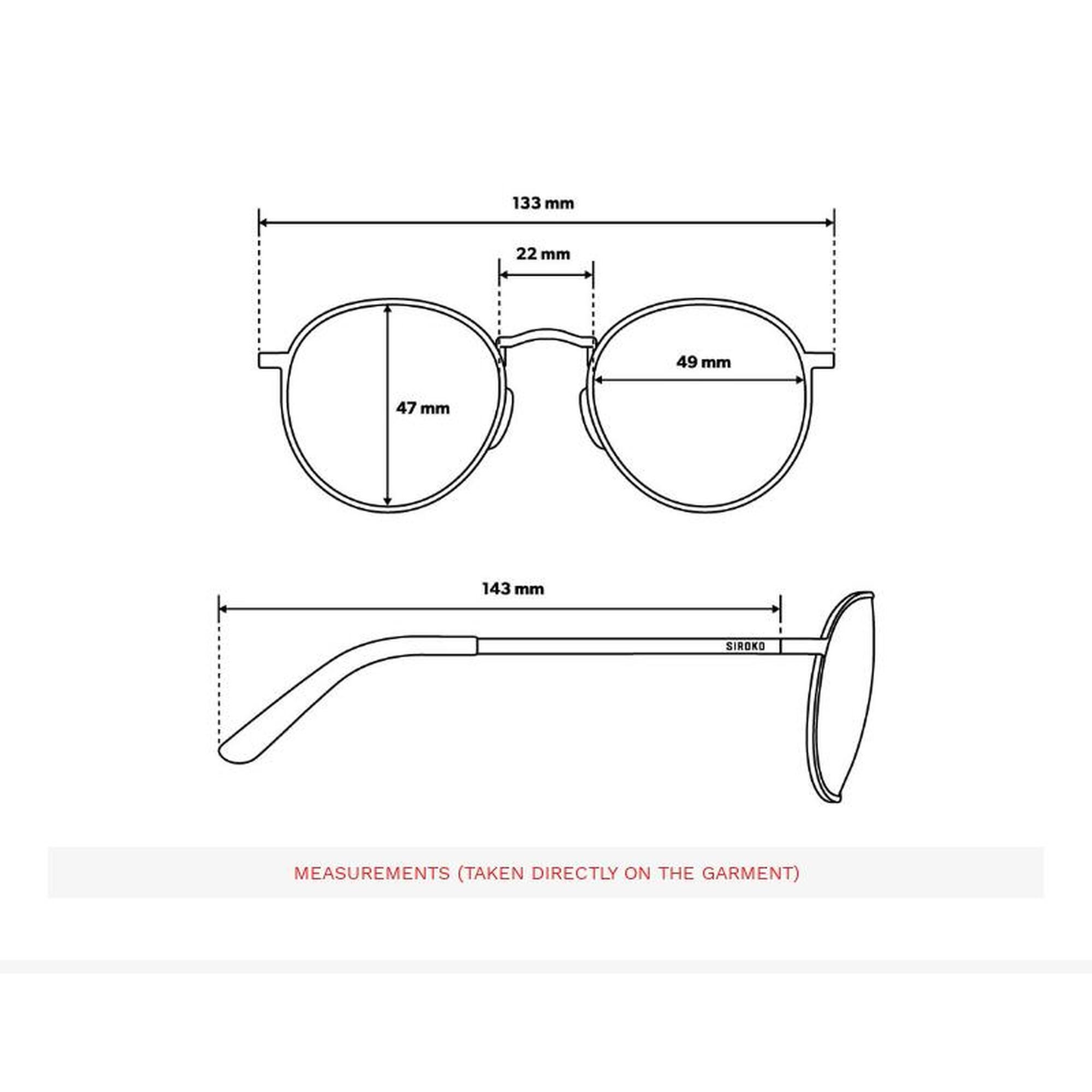 Gafas de sol redondas de acetato surf Hombre y Mujer Hyde Park SIROKO Gris