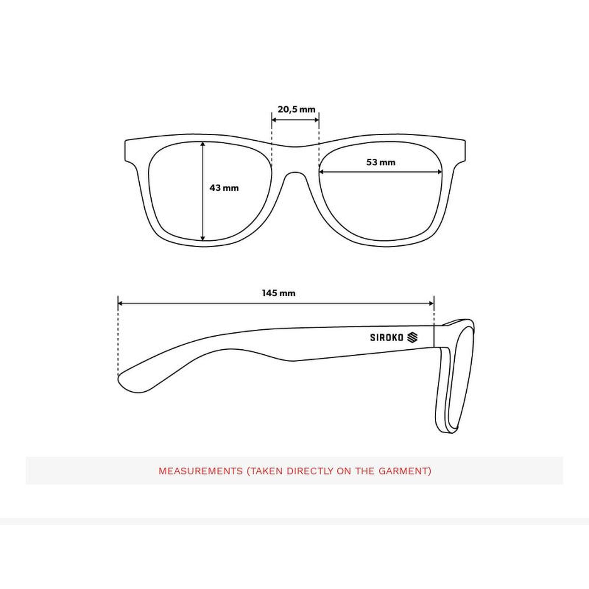 Ochelari de soare din acetat reciclat Iconic Kyoto Negru