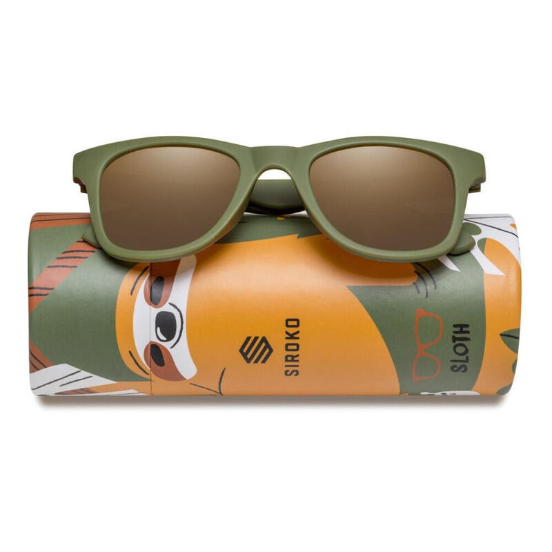 Lunettes de soleil enfant Surf Enfants Sloth Vert Armée