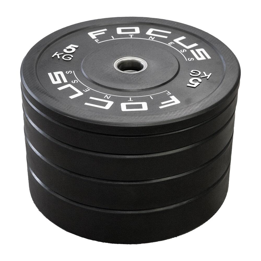 Olympische Hantelscheibe 50 mm Bumper Platte - 5 kg - Schwarz 6/7
