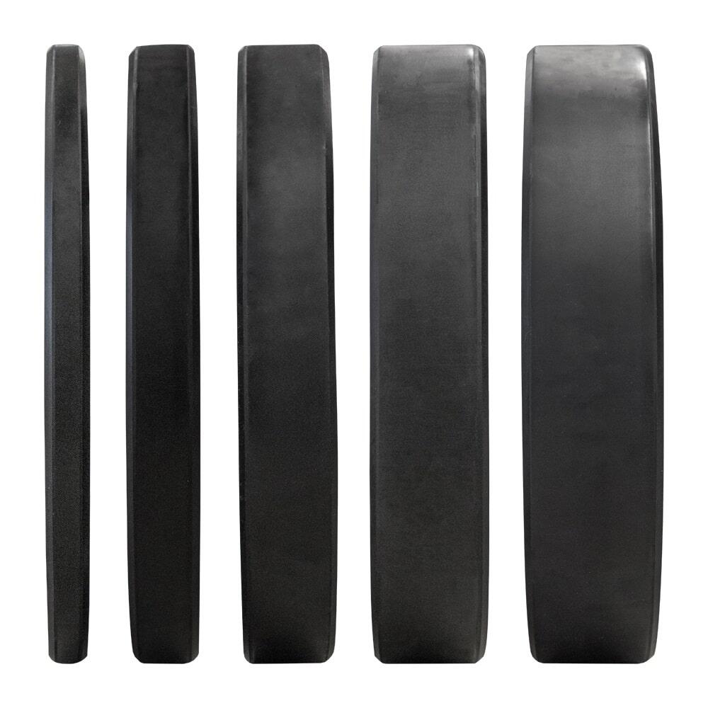 Olympische Hantelscheibe 50 mm Bumper Platte - 5 kg - Schwarz 7/7