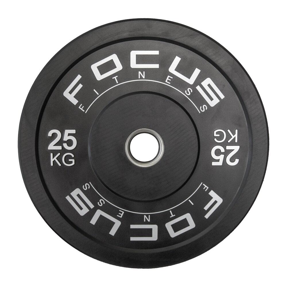 Focus Fitness - Plaque De Poids Olympique 50 Mm Plaque Pare-chocs - 25 Kg - Noir - Poids De Musculation - Noir - 25 Kg - Decathlon