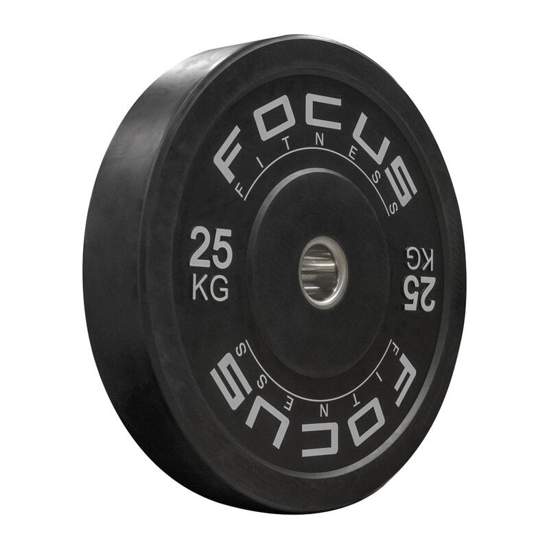 Plaque de poids - Olympic Bumper Plate 50 mm - 25 kg - Noir