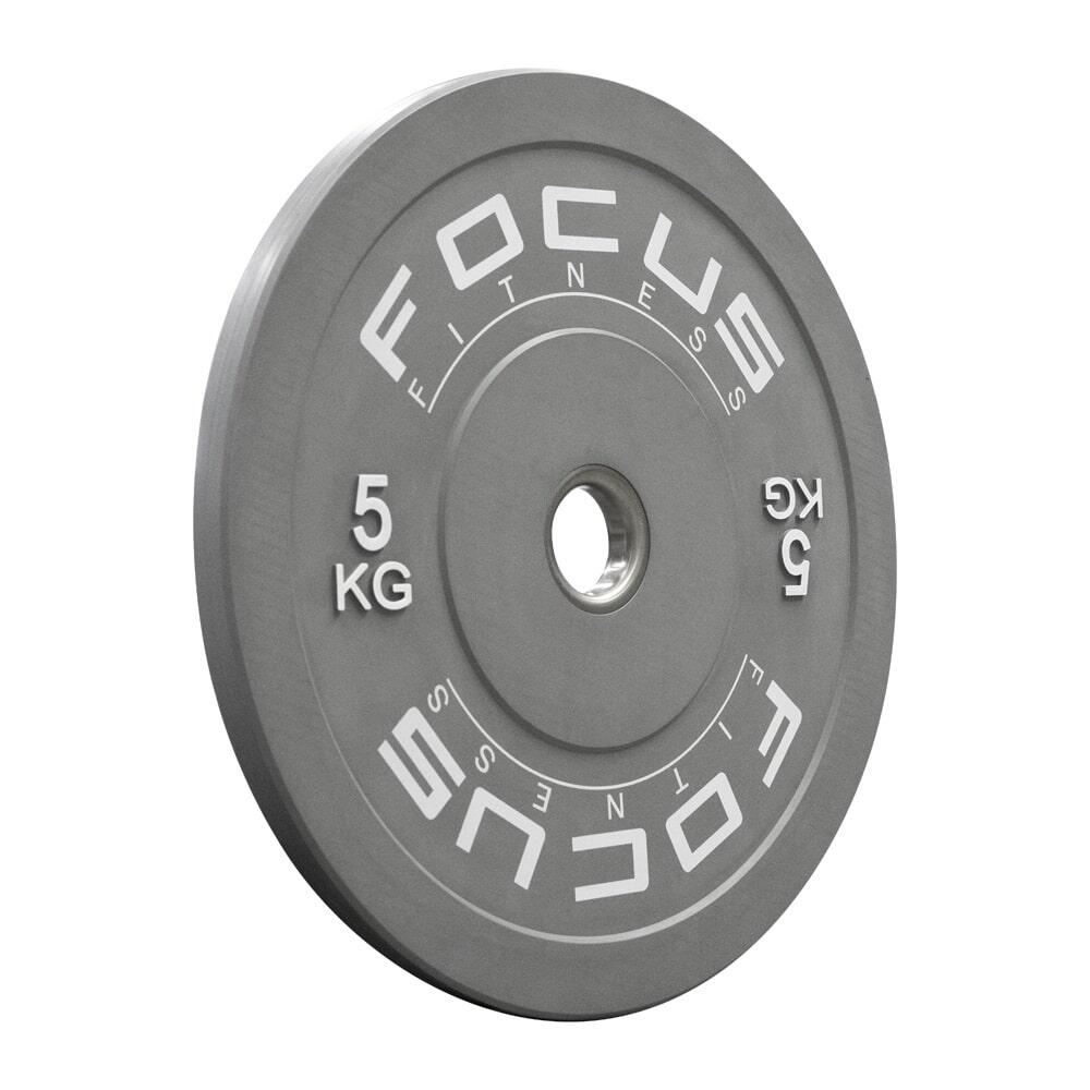 Plaque de poids olympique 50 mm Plaque pare-chocs - 5 kg - Gris 2/7