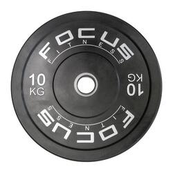 Plaque de poids - Olympic Bumper Plate 50 mm - 10 kg - Noir