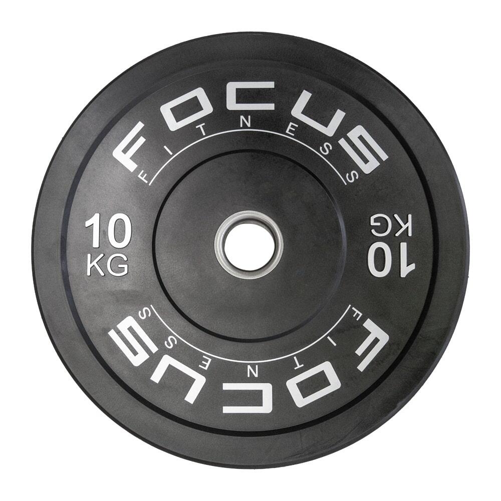 Focus Fitness - Plaque De Poids Olympique 50 Mm Plaque Pare-chocs - 10 Kg - Noir - Poids De Musculation - Noir - 10 Kg - Decathlon