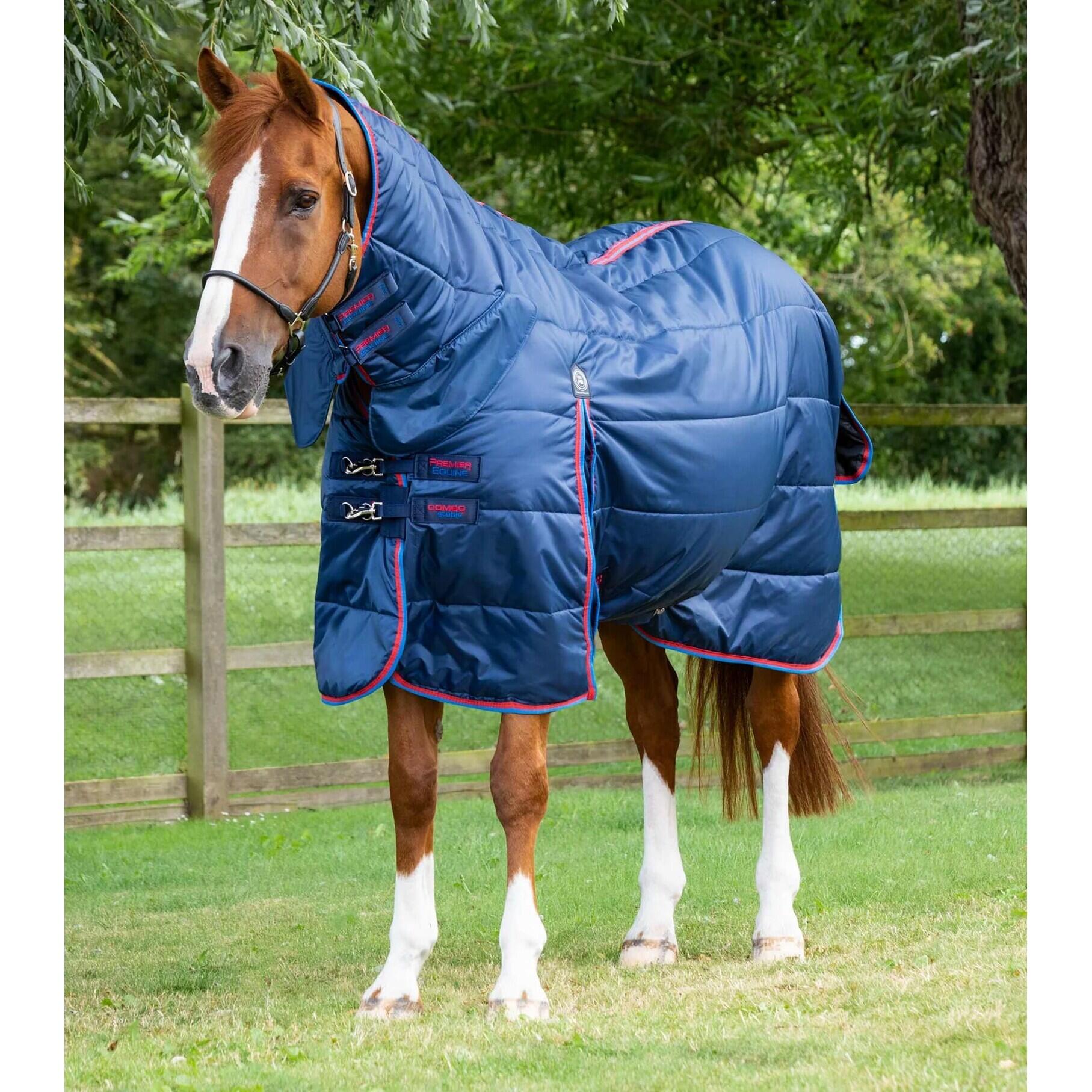 PREMIER EQUINE Paardenstaldeken met halsbedekking Premier Equine 200 g
